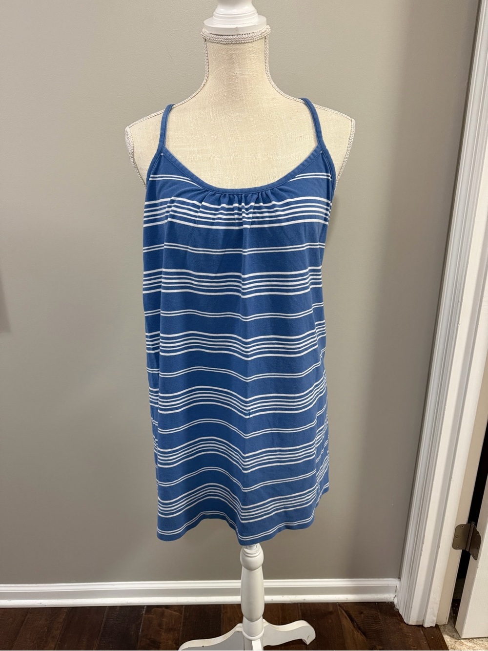 Southern Tide Blue and White Striped Mini Beach Dress